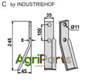 Rotary tine, left model - AgriParts