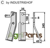 Rotary tine, right model - AgriParts