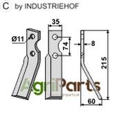 Rotary tine, right model - AgriParts