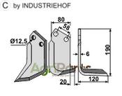 Blade, right model - AgriParts