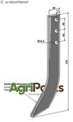 Row cutter hook - AgriParts