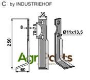 Rotary tine, left model - AgriParts
