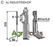 Rotary tine, left model - AgriParts