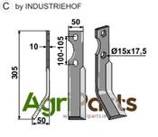 Rotary tine, left model - AgriParts