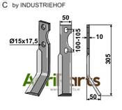 Rotary tine, right model - AgriParts