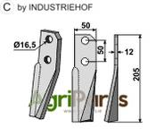 Rotary tine, right model - AgriParts