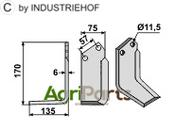 Blade, left model - AgriParts