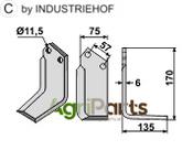 Blade, right model - AgriParts