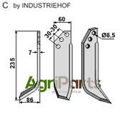 Blade, left model - AgriParts