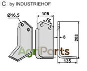Blade, right model - AgriParts