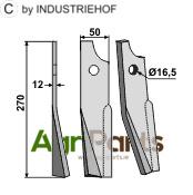Rotary tine, left model - AgriParts