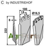 Rotary tine, left model - AgriParts