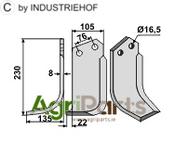 Blade, left model - AgriParts