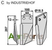 Rotary tine, left model - AgriParts image