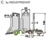 Blade, right model - AgriParts