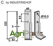 Blade, left model - AgriParts