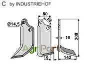 Blade, right model - AgriParts