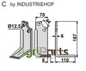 Blade, right model - AgriParts