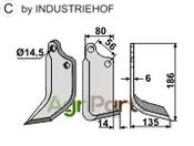 Blade, right model - AgriParts