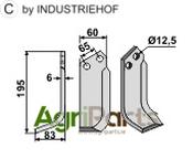 Blade, left model - AgriParts
