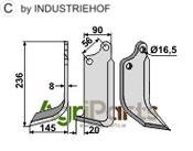Blade, left model - AgriParts