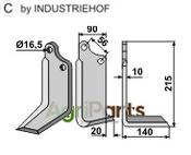 Blade, right model - AgriParts