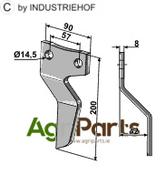 Rotary tine - right model - AgriParts