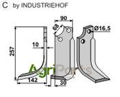 Blade, left model - AgriParts
