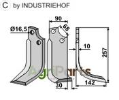 Blade, right model - AgriParts
