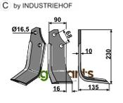 Blade, right model - AgriParts