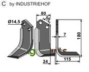 Blade, right model - AgriParts