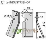 Rotary tine, right model - AgriParts