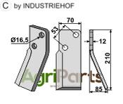 Rotary tine, right model - AgriParts