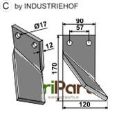 Rotary tine, right model - AgriParts