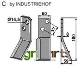 Rotary tine, right model - AgriParts