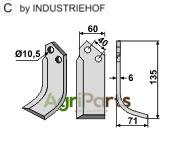 Blade, right model - AgriParts