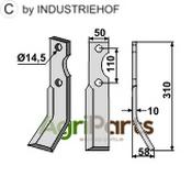 Blade, right model - AgriParts