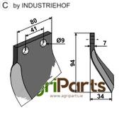 Trencher blade - left model - AgriParts