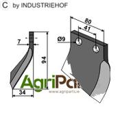Trencher blade - right model - AgriParts