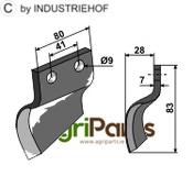 Trencher blade - left model - AgriParts