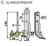 Blade, left model - AgriParts