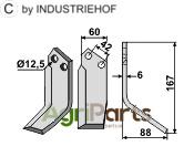 Blade, right model - AgriParts