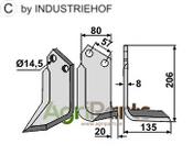 Blade, right model - AgriParts