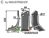 Blade DURAFACE, left model - AgriParts