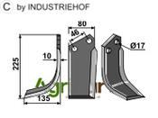 Blade, left model - AgriParts