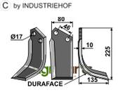 Blade DURAFACE, right model - AgriParts