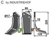 Blade, right model - AgriParts