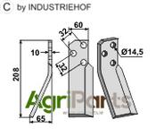 Rotary tine, left model - AgriParts