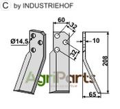 Rotary tine, right model - AgriParts
