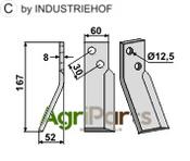 Rotary tine, left model - AgriParts